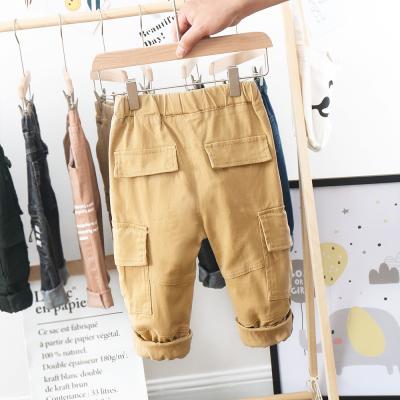 China Cargo Pants Boys Toddler Harem Pants 100% Cotton Casual Pants High Quality Loose Cotton Long Trousers for sale