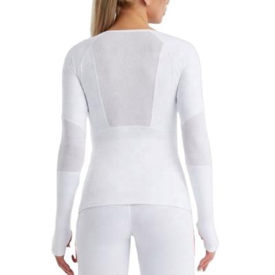 China Breathable Finger Hole Thumb Hole Special Design Women's Long Sleeve Yoga Top for sale