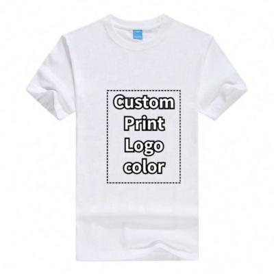 China Wholesale China Anti-Wrinkle Customized Classic Round Neck Short Sleeve White Plain Custom Printing T-Shirts for sale