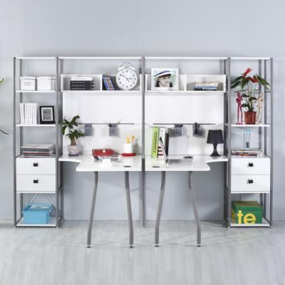 China Storage School Computer Desk Student Desk Steel Frame Wall Cabinet Living Room Storage Cabinet L-Shaped Bookcase for sale