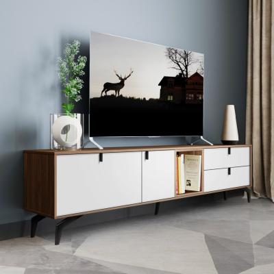 China Floor-standing modern Nordic wooden TV cabinet living room TV cabinet style white combination for sale