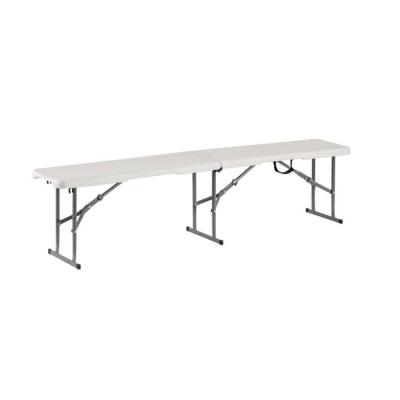 China Modern Outdoor Furniture 6ft White Garden Patio Foldable Plastic Long Bench for Camping Picnic for sale