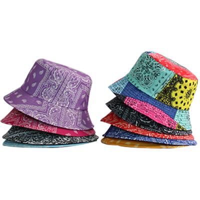 China Fashion Wholesale Cashew Flower Pattern Bucket Hat Spring Summer Fashion Reversible Sun Hat The Latest For Women for sale