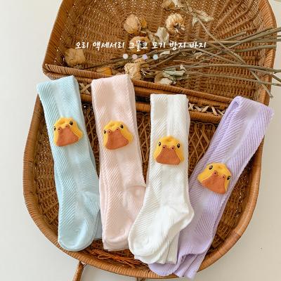 China 2021 High Quality Girls Yellow Duckling High Quality New Mesh Duckling Baby Antibacterial Baby Mosquito Breathable Socks for sale