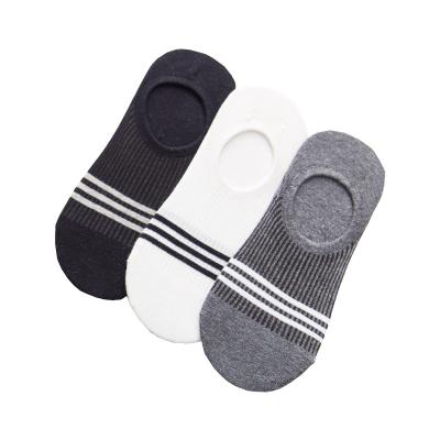 China 2021 New Summer Fashion Striped Cotton Cheaper QUICK DRY Men's Hidden Socks Where Show Sock Not Slip Non for Men for sale