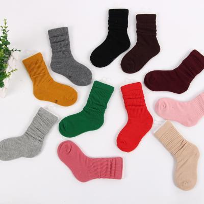 China Wholesale New Organic Cotton Little Girls Sock Fashion Candy Color Keen Kids QUICK DRY Stock Long High Slouch Socks for sale