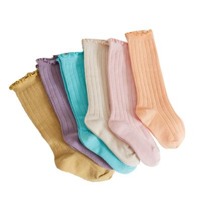 China 2021 Autumn winter mushroom fashion solid color QUICK DRY Korean girls slouch socks for kids for sale