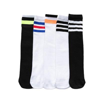 China 2021 New Arrival Spring Summer Mesh Breathable Mesh Two-Striped Knee High School Football Socks 2021 for sale