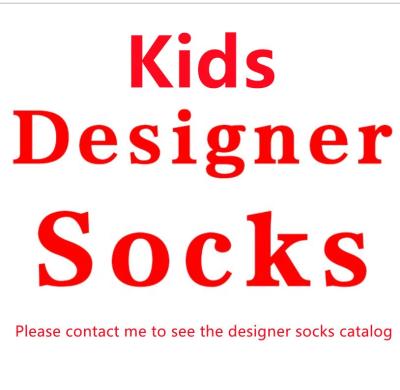 China Wholesale QUICK DRY cotton luxury fashion girl kids long designer inspired socks brand name alphabet gg socks for kids for sale