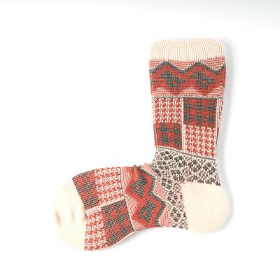 China Autumn winter style cotton double needle QUICK DRY hot selling Japanese ethnic men's retro knitted socks for sale