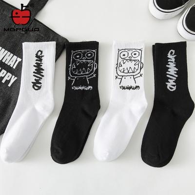 China QUICK DRY Warm Skateboard Street Funny Hip-hop Style Cartoon Pattern Cotton Men Knit Fashion Socks Couples Socks for sale