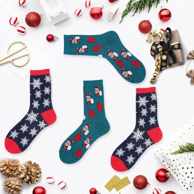 China Wholesale Custom Cute QUICK DRY Cartoon Cute Christmas Printed Socks For Women Men for sale