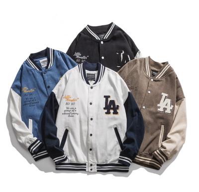 China Breathable Japanese Embroidery Casual Baseball Letters Spring Jacket Men And Women The Same Style for sale