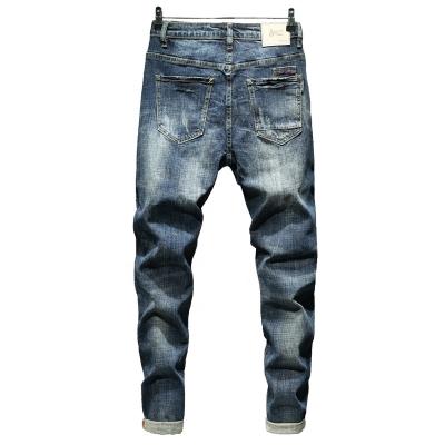 China 2021 QUICK DRY latest design custom destroyed high quality ripped skinny jeans mens jeans for sale