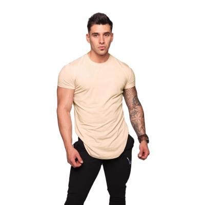 China Others Fashion 2021summer Scallop Edge T-shirt Men's Hip Hop Tees Curved Edge Men's Extra Long Line T-shirts for sale