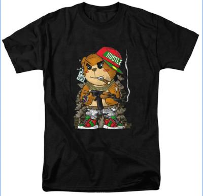 China The Other Teddy Bear Graphic Men Tees Funny Wholesale Logo Crew Neck Streetwear Black Custom Made Plus Size Man T-shirt Mens Graphic Tees for sale