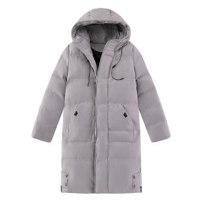 China Winter Windproof Plus Size Stripper Men Jacket Hooded Coat Leisure Long Thicken Long Padded Jacket for sale