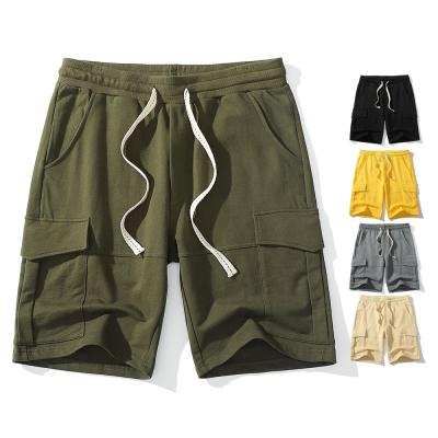 China Men's Breathable Cargo Shorts Casual With Pockets Shorts Elastic Waist Home Sports Short Pants for sale