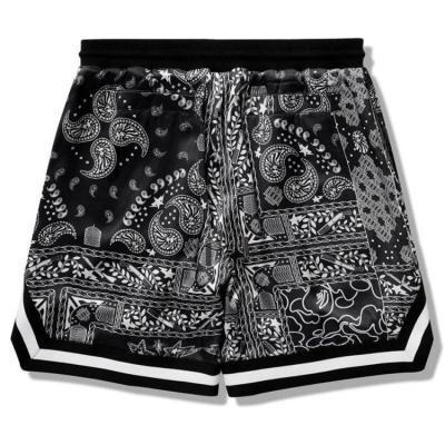 China 2021 Breathable Wholesale Spring Summer Mens Shorts For Mens Shorts Pants Cotton Pattern Paisley Embroidered for sale