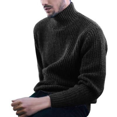 China Perfect Viable Warm Thick Winter With Turtle Neck Solid Color Knitted Sweater Sweater Men Wholesale Sweater for sale