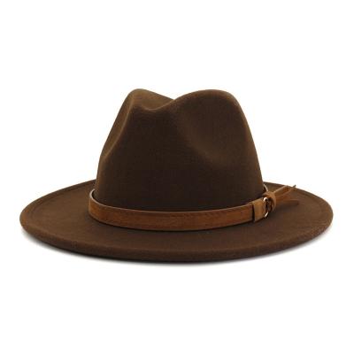 China Plush felt hat hats women wholesale wide 2 brim wool felt hat 2022 new designer two tone hats men and women for sale