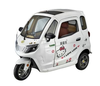 China Factory Price 2021 Leather Closed Body Passenger Tricylces 1000W 1200W 3 Wheel Electric Tricycle/Moped Car/Electric Car for sale