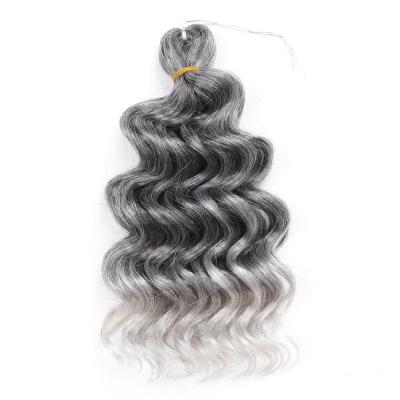 China Surf Hair Wave Crochet Braiding Hair Pre Looped Braiding Deep Wave Curly Short Wavy Crochet Braids Synthetic Hair Extensions For Women for sale