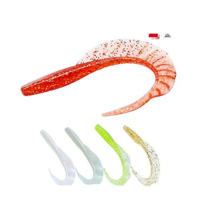 China Durable Wholesale Soft Artificial Groundbait Fishing Lure Fishing Worms Bait PVC Soft Fishing Lure for sale