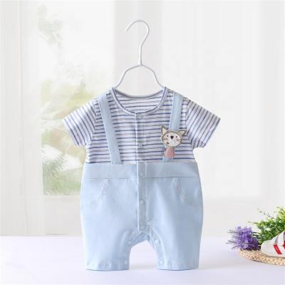 China Factory price 100% cotton baby boy romper 3M-24m summer clothing baby muslin fashion baby overalls kids clothing for sale