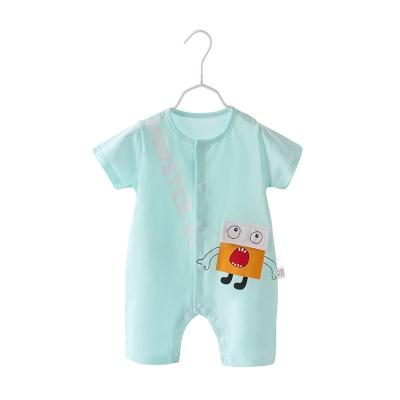 China Wholesale 100% Cotton Clothing Baby Clothes Newborn Short Sleeve Overalls Jumpsuit Elegant Summer Baby Romper for sale