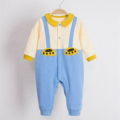 China Single Layer 100% Cotton Autumn Long Sleeve Baby Rompers Toddler Boutique Outfits Jumpsuit Long Sleeve Outfits Baby Rompers for sale