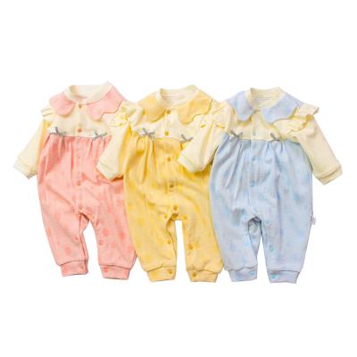 China Sale 100% Cotton Tops Baby Clothes Autumn Baby Rompers Unisex 100% Cotton Overalls Babies Long Sleeve Romper for sale