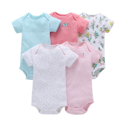 China Wholesale 100% Cotton Baby Romper Summer Cartoon Clothing Baby Boy Clothes Cotton Soft One Piece Romper For Baby for sale