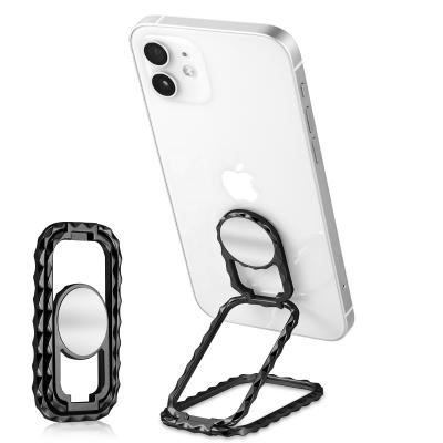 China Aluminum Alloy Universal Foldable Adjustable Portable Mobile Phone Holder Ring Cell Phone Metal Lazy Stand for sale