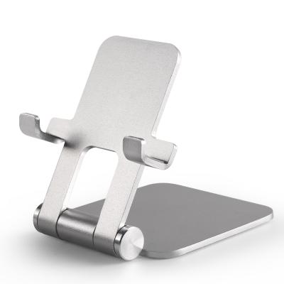 China Universal Metal Phone Holder Folding Mobile Aluminum Logo FREE SAMPLE Desktop Support for sale