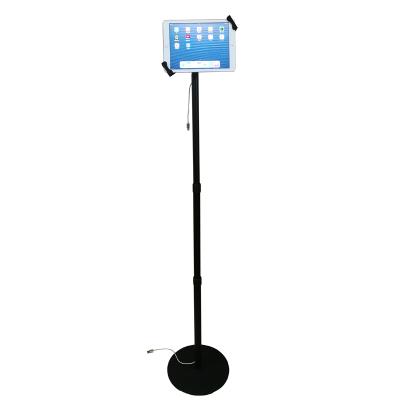 China Anti theft adjustable heigh stand for android tablet with main charger safety tablet floor stand for ipad 9.7-13