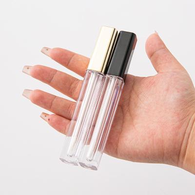 China Cosmetic Lipgloss Tube Containers 1.8ml Gold Black ABS AS UV Lip Gloss Tube Wholesale Clear Lip Gloss Container Custom Label for sale