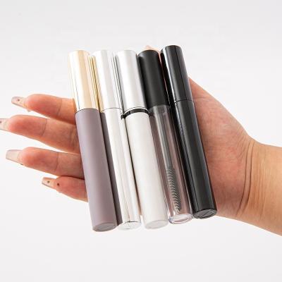 China Popular High Quality Matte Black Aluminum Custom Made Mascara Bottle Tube Packaging 9ml Cylinder Eyelash Mascara Container for sale