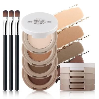 China Eyeshadow Palette 4 in 1 Color Matte Eyeshadow Palette Case Empty High Pigmented Natural Nude Eyeshadow Makeup Palette Compact Packaging for sale