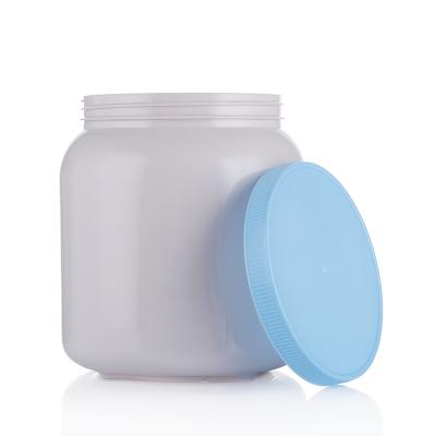 China Albumen powder / 3000ml milk food powder plastic jars with lids white color protein powder jars for sale