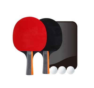 China Poplar wood outdoor ping pong set spot factory price good quality wholesale professional ping pong racket with 3 balls for sale