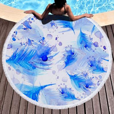 China New Popular Custom Made Exquisite Microfiber Beach Towel Beach Towel Workmanship Round Beach Towels Viable Cost Price for sale