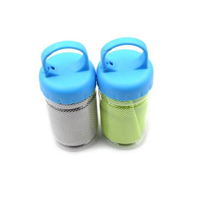 China QUICK DRY Microfiber golf towel print logo bottle package for soft and quick dry ice cooling towel for sale