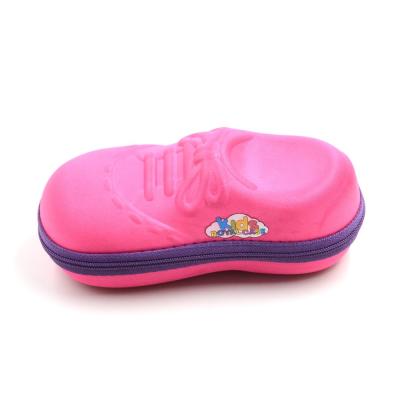 China EVA Eyewear Case Eyeglasses Case Shoes Shaped EVA Lovely Child For Kids Microfiber Fabric, One Piece PU Leather In Poly Bag Accepted for sale