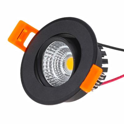 China Embeded Die Casting Aluminum 3W COB Led Downlight Round Ceiling Recessed Led Downlight Adjustable Dimmable Led Downlight for sale