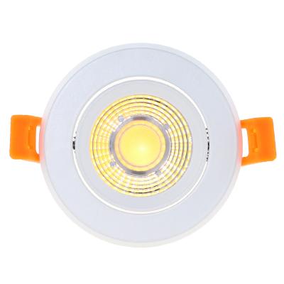 China Embeded Modern Indoor Lighting 9W Dimmable Recessed COB Led Downlight Round Ceiling Adjustable Outdoor Mounted Spotlight for sale