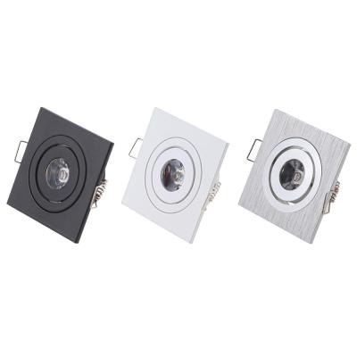 China Aluminum Embeded Dimmable 1W 3W Recessed Mini Downlight Indoor Ceiling Display Led Spotlight Led Square Recessed Downlight for sale