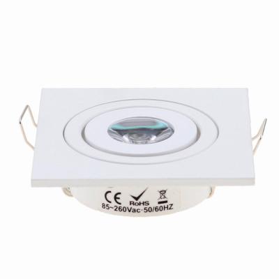 China Embeded Dimmable 1W 3W Mini Led Downlight Square Adjustable led ceiling spotlight lamp recessed indoor ceiling lights for sale