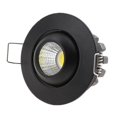 China 2019 Embeded China 3W Fire Rated Dimmable Led Downlights Aluminum Round Led Ceiling Cob Recessed Downlight for sale