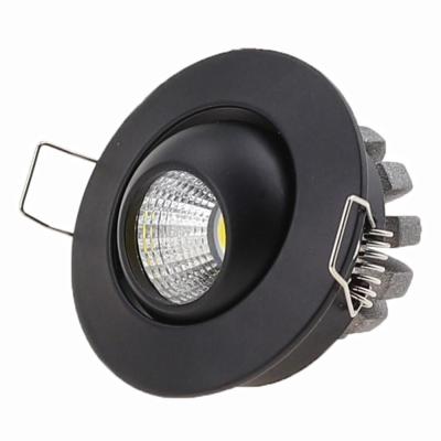 China Factory Embeded Direct Black White COB Led Lighting 3W Round Led Light Recessed Small Downlight For Room for sale